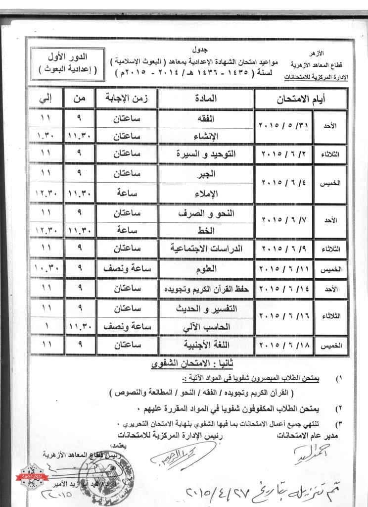 اعدادية البعوث