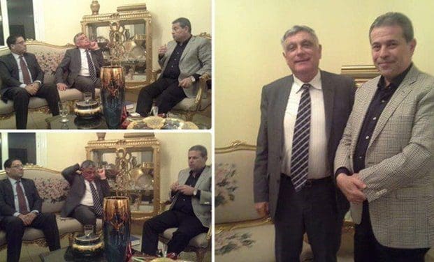 توفيق عكاشة مع السفير الاسرائيلي