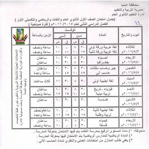 الأول الثانوى