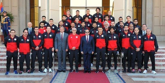 إستقبال السيسي لبعثة المنتخب