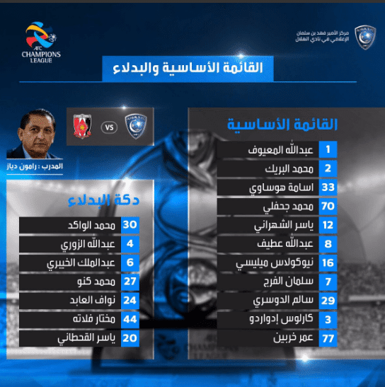 تشكيل الهلال الرسمي 