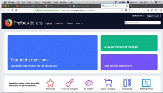 اضافات الفايرفوكس الجديد