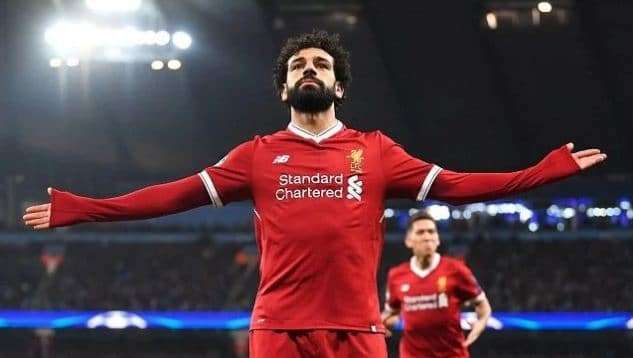 محمد صلاح لاعب ليفربول ضد روما