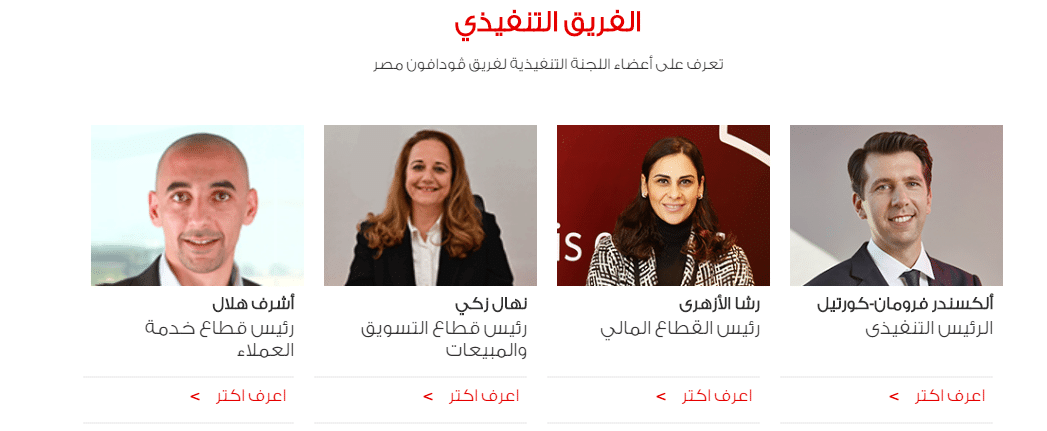 فريق فودافون التنفيذى
