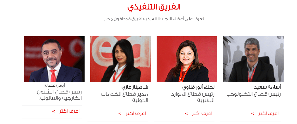 فريق فودافون التنفيذى