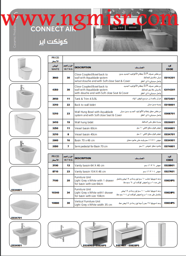 كتالوج ايديال ستاندرد مصر 2020.أحدث الأسعار