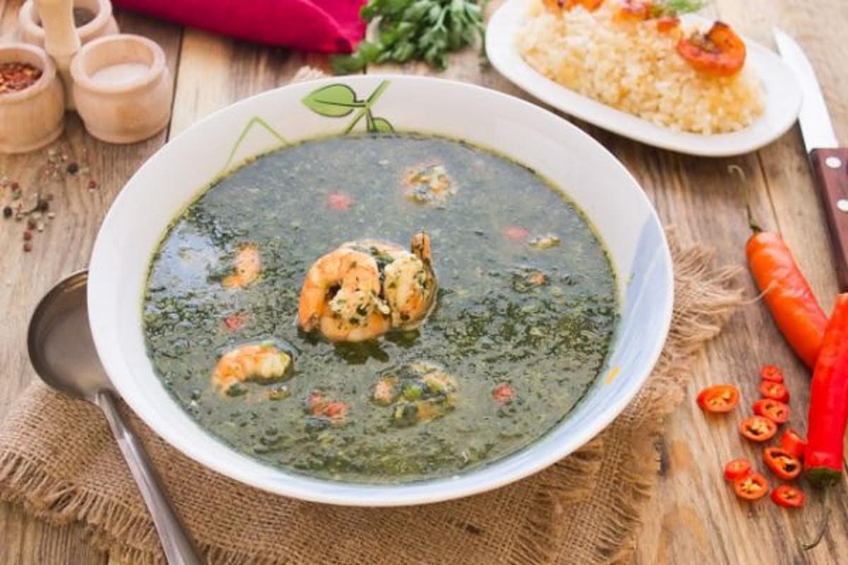 طريقة الملوخية بالجمبري