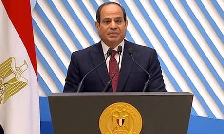السيسي في خطابه خلال الإحتفال بعيد الام