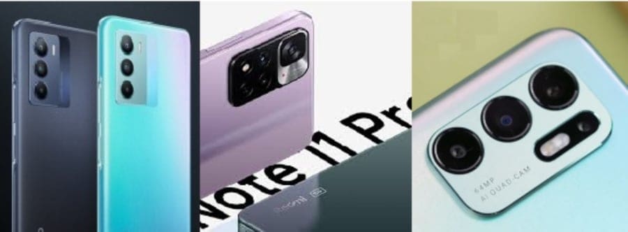 مقارنة مواصفات هواتف OPPO Reno6 و Redmi Note 11 Pro Plus وVivo T1