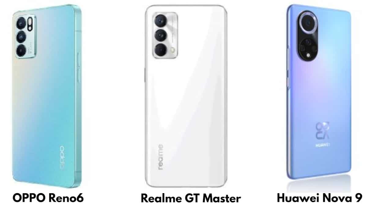 مقارنة مواصفات OPPO Reno6 & Realme GT Master & Huawei Nova 9