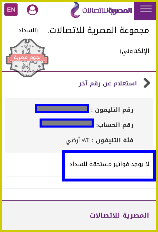 رابط الاستعلام عن فاتورة التليفون الأرضي