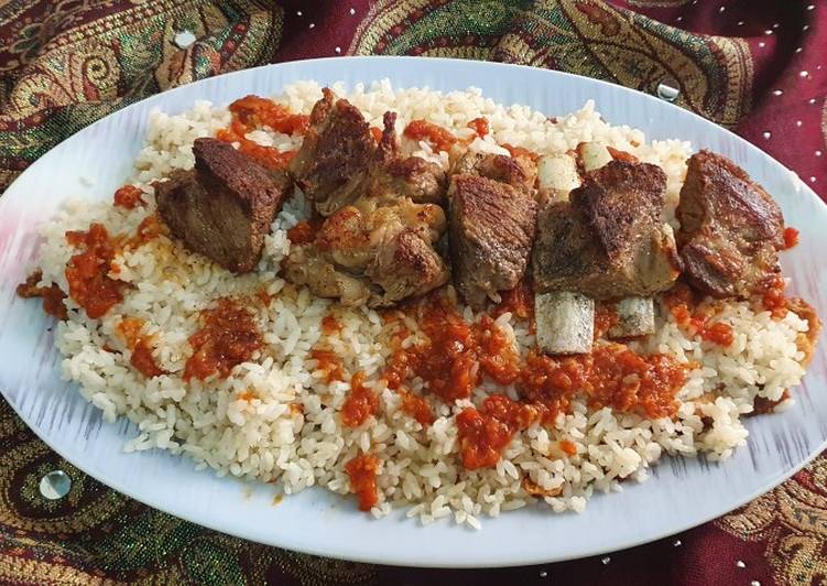 تحضير وصفة الفتة باللحمة