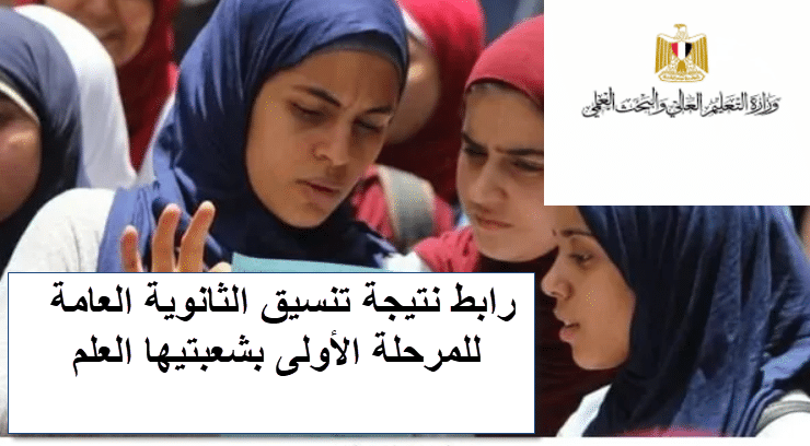 نتيجة تنسيق الثانوية العامة