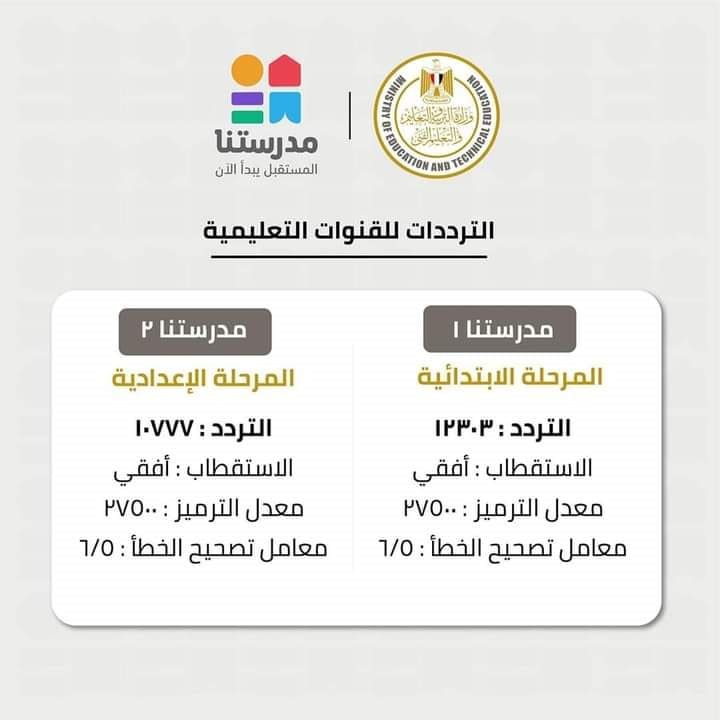 تردد قناة مدرستنا 