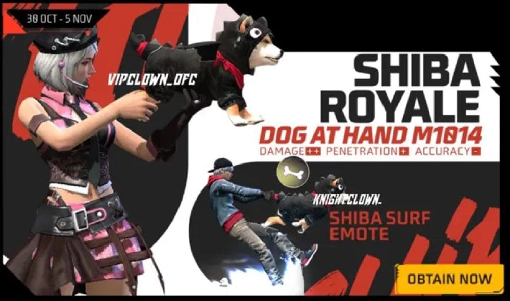 حديث Shiba Royale الجديد من فري فاير يجلب إضافات غير مسبوقة وهدايا وجوائز استثنائية