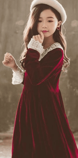 فساتين سهرة اطفال شتوية