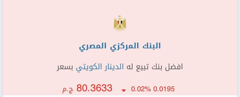 سعر الدينار الكويتي 