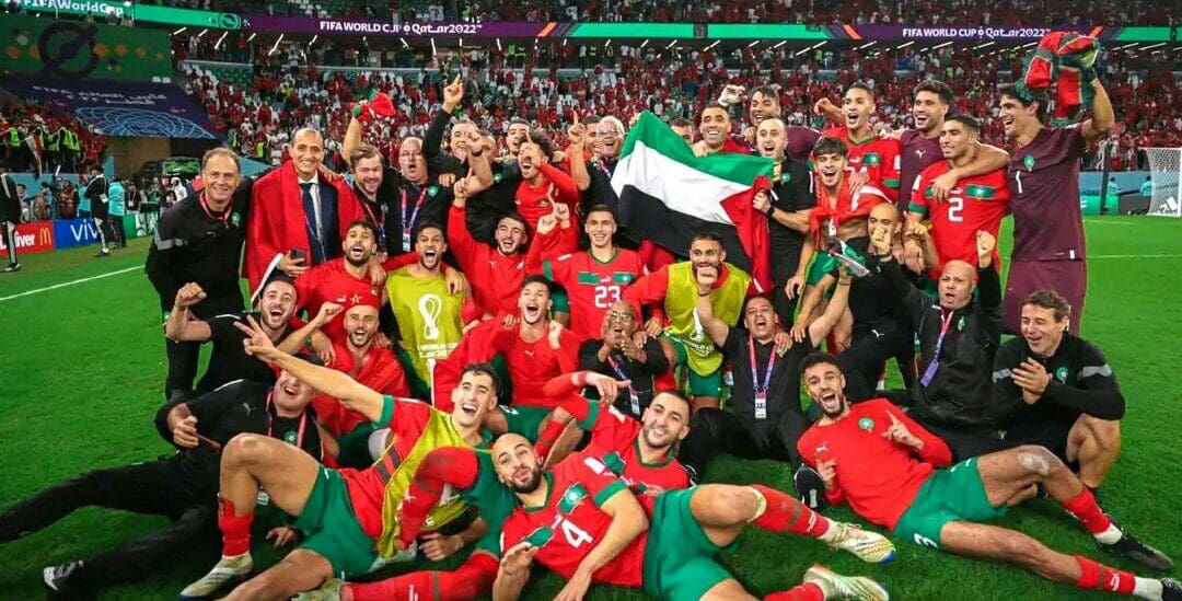 فرحة المنتخب المغربي 