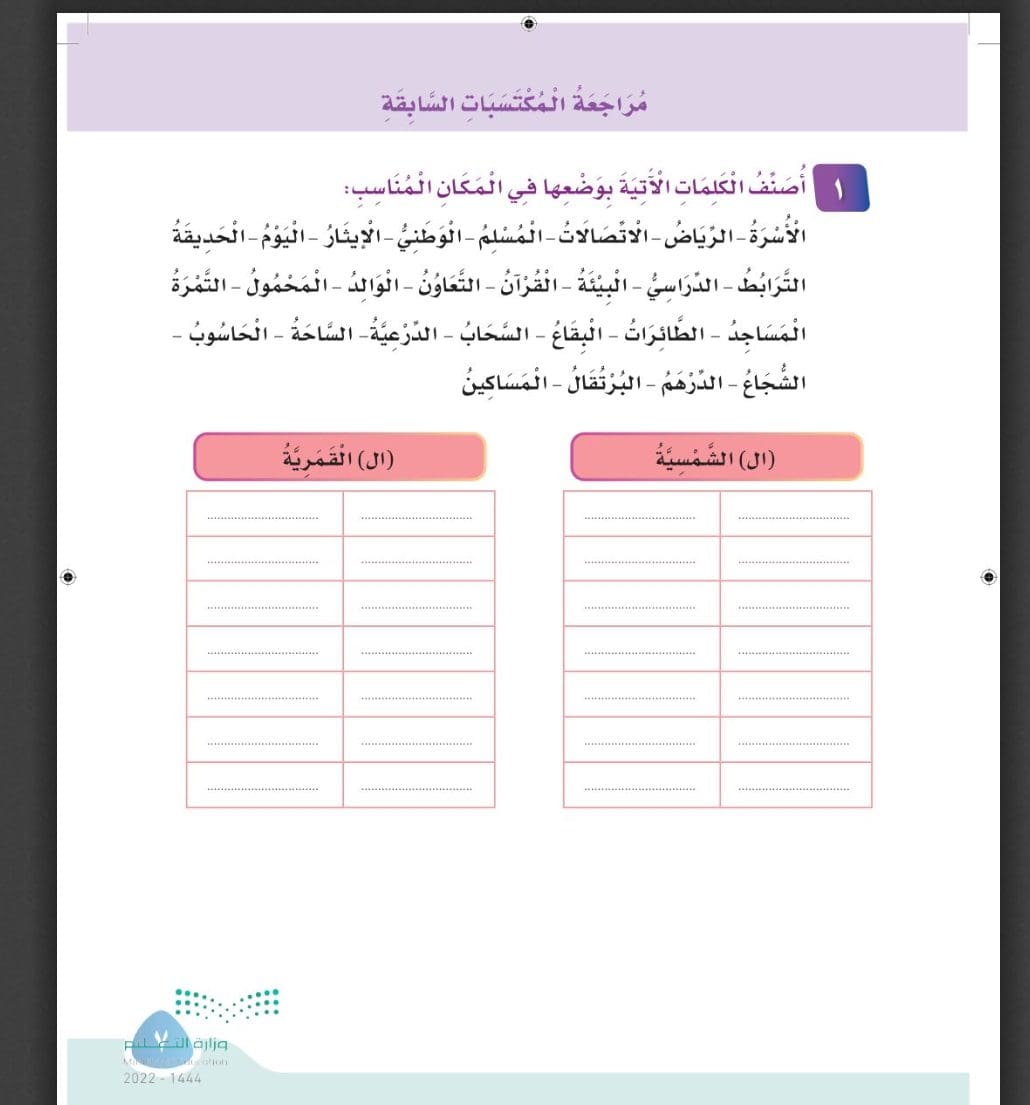 حل كتاب لغتي صف ثالث ابتدائي الفصل الثالث بوابة عين