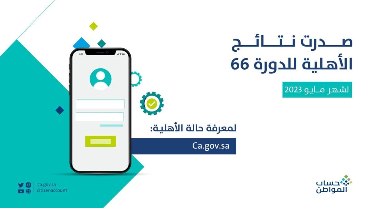 أهلية حساب المواطن الدفعة 66