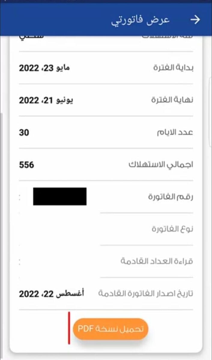 الاستعلام عن فاتورة الكهرباء