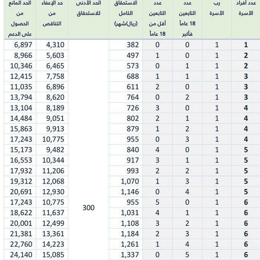 قيمة حساب المواطن لكل فرد