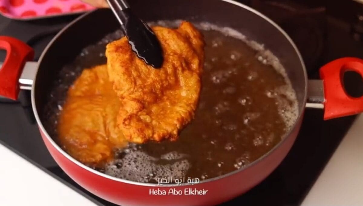 البانيه داخل الزيت 