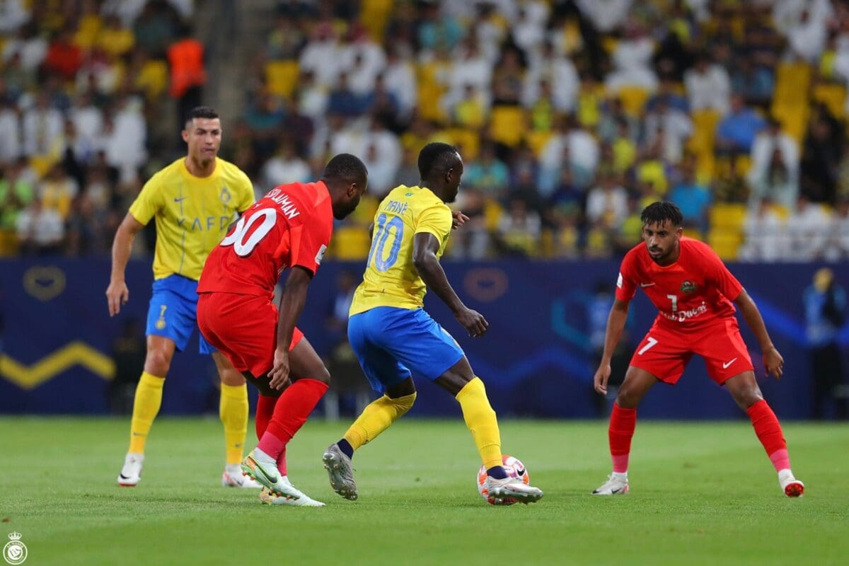 ماني أمام شباب الأهلي - مصدر الصور: حساب النصر على تويتر