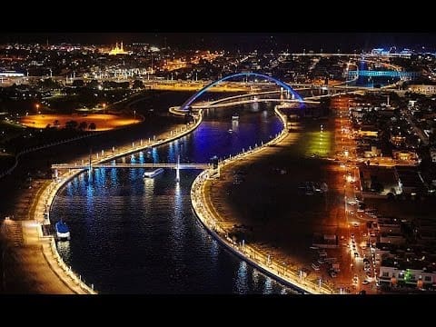 صورة تخيلية للقناة المائية داخل مشروع مرافي بجدة - مصدر الصورة: صفحة مستقبل السعودية الرسمية عبر تويتر.