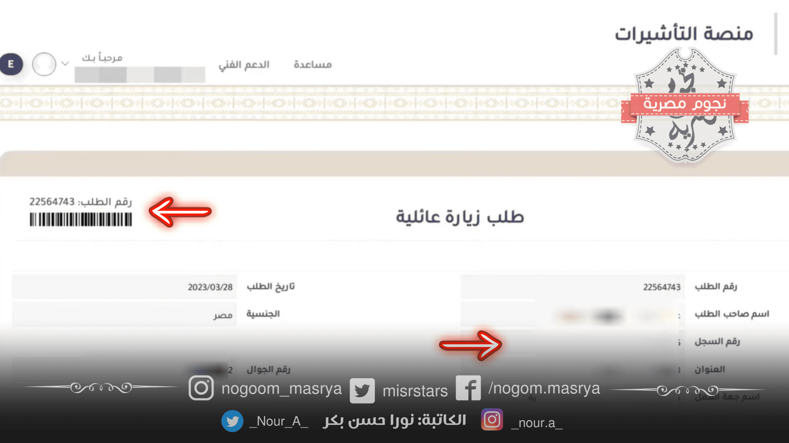 شكل طلب الزيارة العائلية - مصدر الصورة: يوتيوب