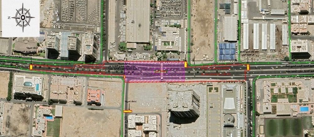 رسم كروكي لإصلاحات طريق جدة المدينة