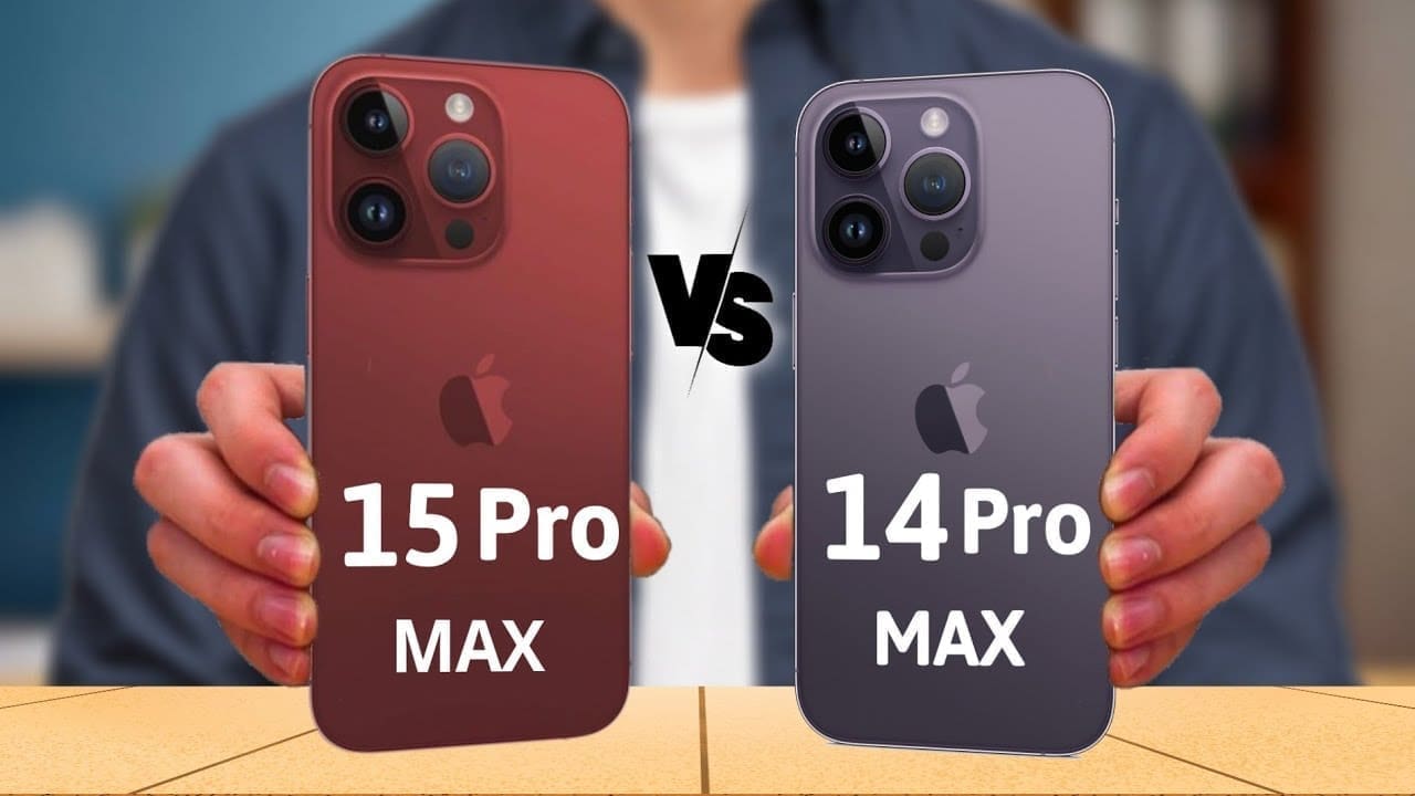 iPhone 15 Pro Max وiPhone 14 Pro Max.