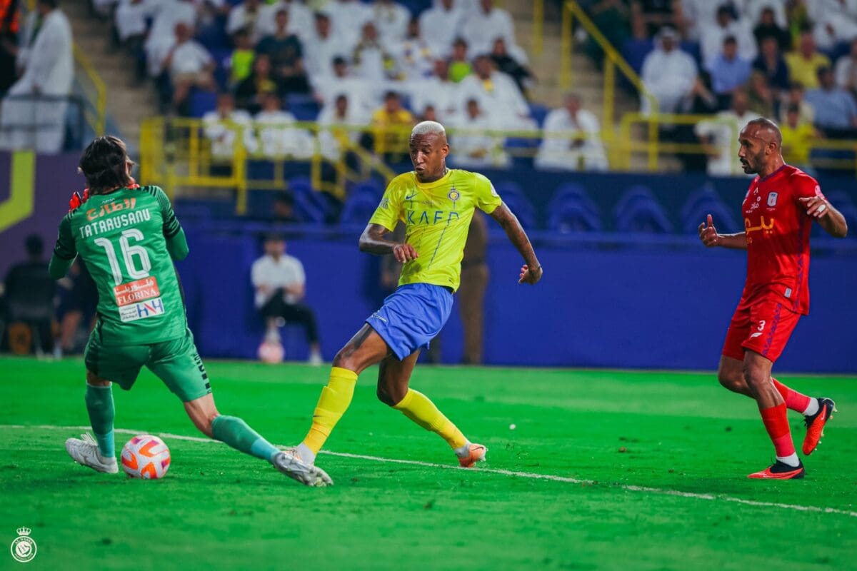 من لقاء النصر وأبها - مصدر الصورة: حساب النصر على تويتر