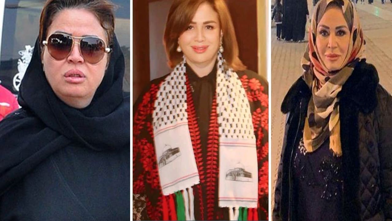 إلهام شاهين ترتدي الكوفية الفلسطينية وتكشف عن رأيها بخصوص تهجير الفلسطينيين