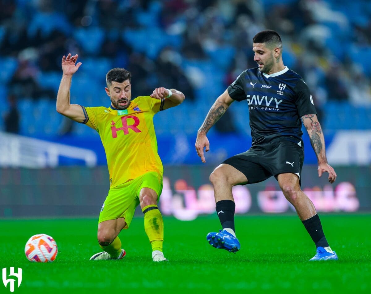 من لقاء الهلال والحزم - مصدر الصورة: حساب نادي الهلال على تويتر