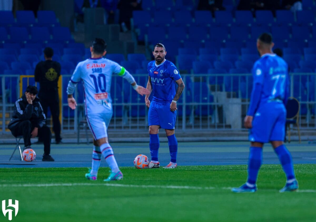 من لقاء الهلال وأبها - مصدر الصورة: حساب الهلال على تويتر