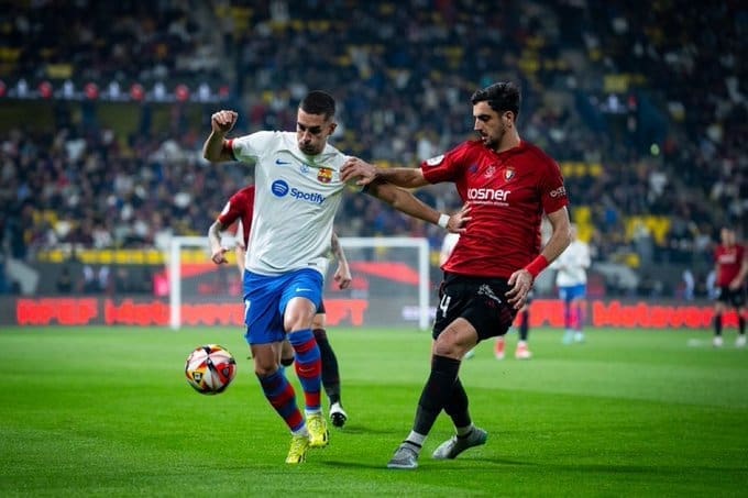 من لقاء برشلونة وأوساسونا - مصدر الصورة: حساب برشلونة على تويتر