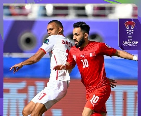 من لقاء الأردن والبحرين - مصدر الصورة: حساب AsianCup2023 على تويتر