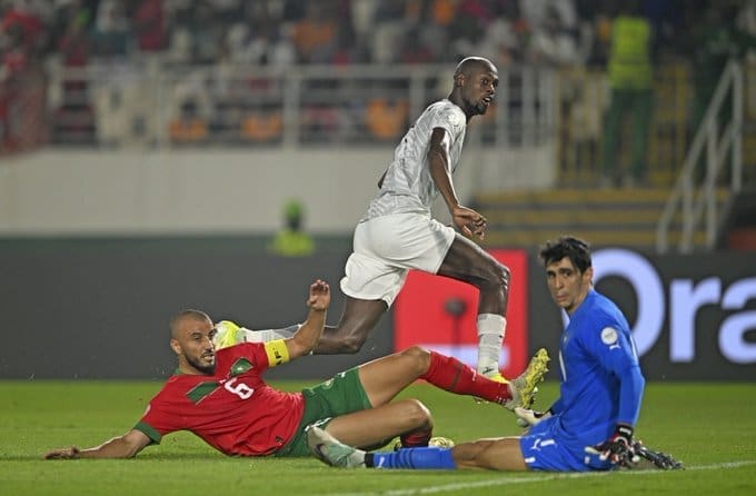 من لقاء المغرب وجنوب أفريقيا - مصدر الصورة: حساب الكاف على تويتر