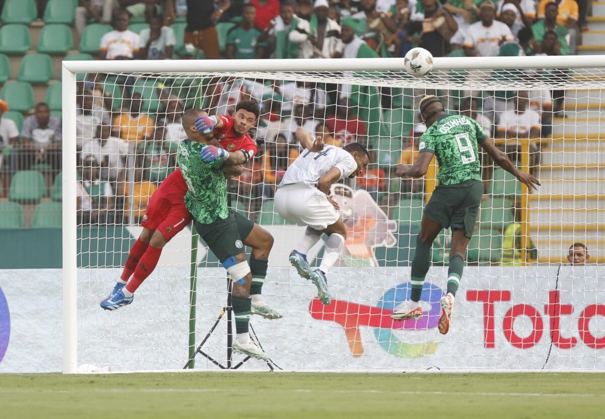 من لقاء نيجيريا وجنوب أفريقيا - مصدر الصورة: حساب الكاف على تويتر