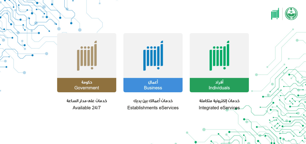 خدمات الأمن العام الجديدة عبر منصة ابشر