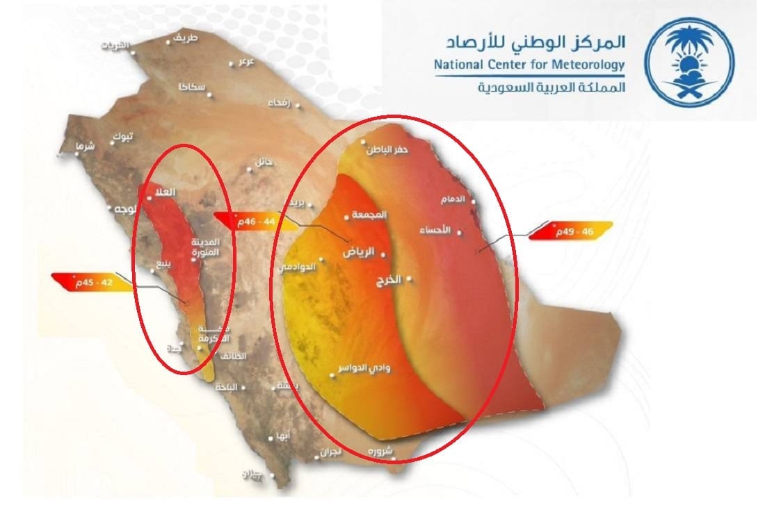 درجات الحرارة