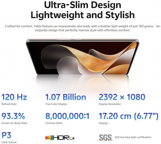 Vivo V40e: هاتف جديد يجمع بين الأداء القوي والتصميم الأنيق