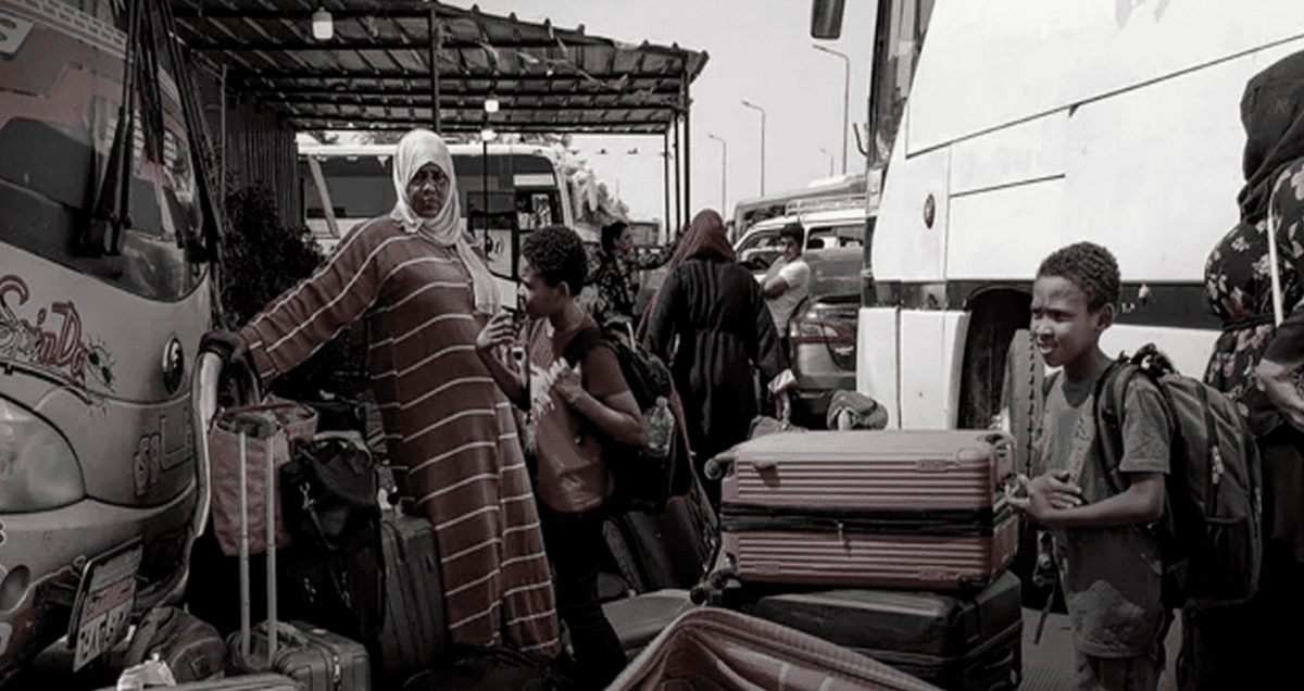 ضيوف سودانيون متجهون نجو مصر