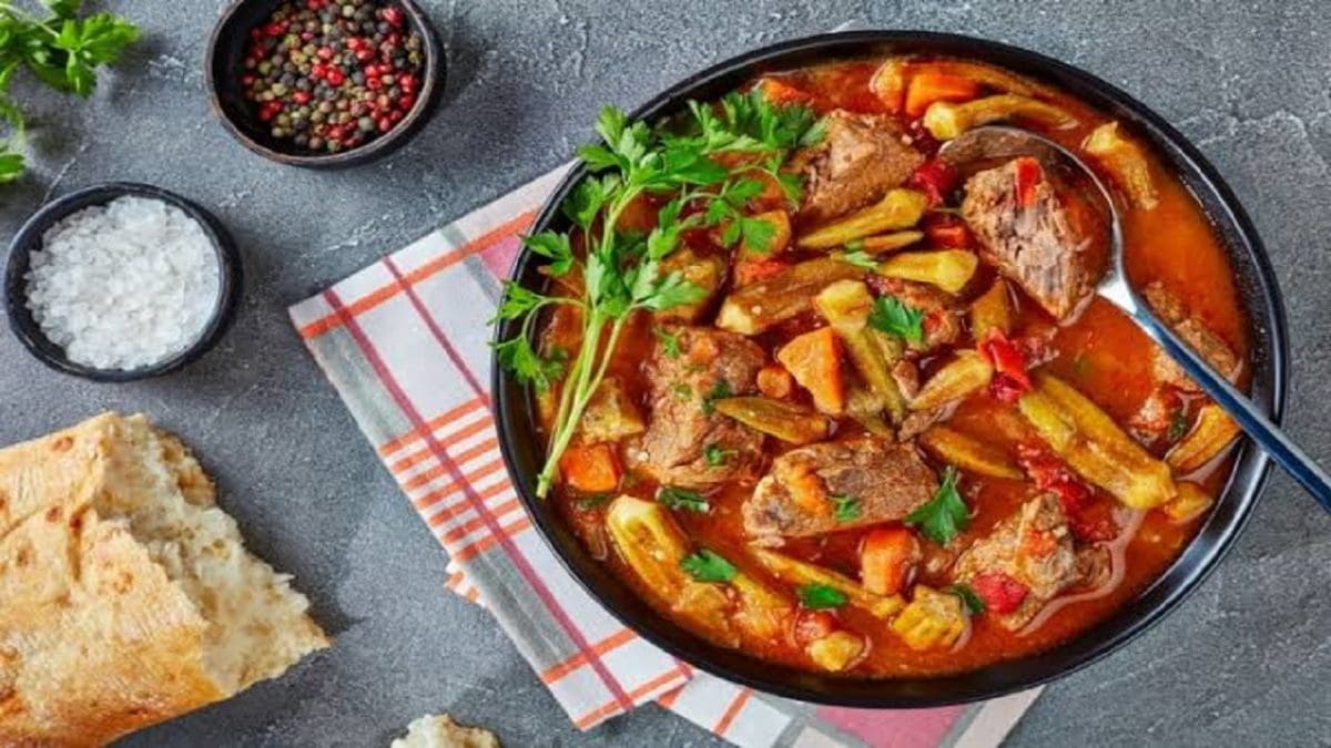 طريقة عمل البامية باللحمة