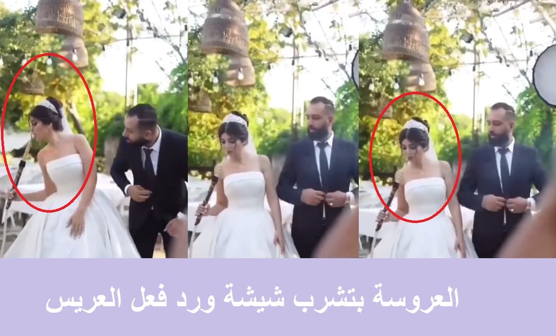 العروسة المشيشة.. عروسة تشرب شيشة في ليلة زفافها ورد فعل غريب وغير متوقع من العريس
