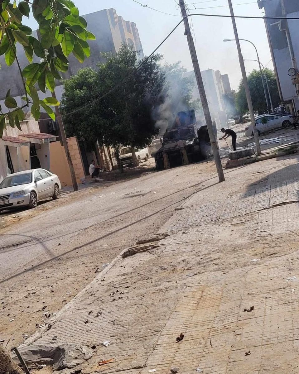 مشهد من احد شوارع وسط العاصمة 