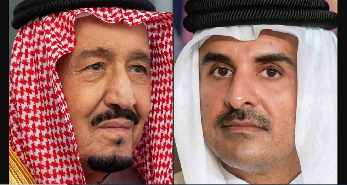 عاجل.. أمير قطر يعزي ويواسي خادم الحرمين الشريفين الملك سلمان في وفاة الأمير فيصل