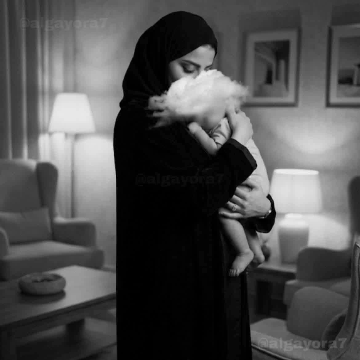 البلوقر خنساء تحتضن ابنتها