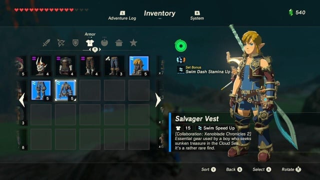 تجهيز لاحد الشخصيات داخل اللعبة 